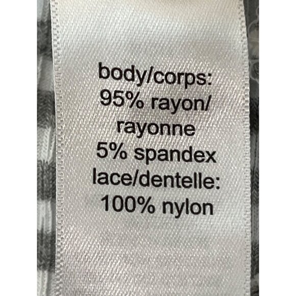 Sleeveless Striped Top With Lace Details By Maurices Medium Size White & Gray Co - Picture 8 of 9